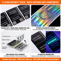 Étiquettes adhésives en acrylique personnalisées, imprimées en holographie, anti-contrefaçon, imperméables, résistantes à l'huile, pour panneau avant de téléphone portable, caméra
