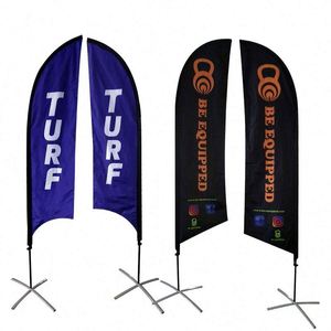 Promotional Feather Banners for Advertising Polyester Sail Flag Outdoor Custom Logo Design Printing Advertising Beach Flag - Product Image 1