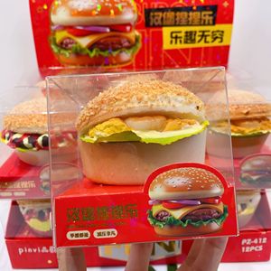 Nouveau jouet Squishy en mousse PU à rebond lent, en forme de hamburger simulé ou de donut, anti-stress, Fidget Food - Product Image 4