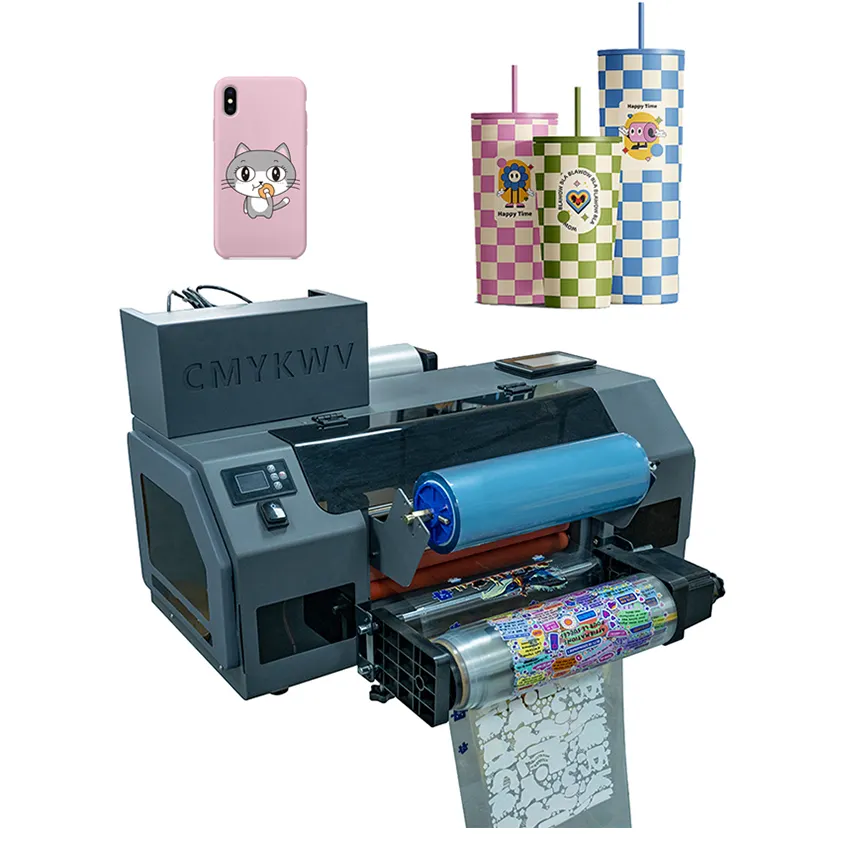 A3 size 3 xp600 uv dtf prints film uv dtf printer for cup wraps sticker printing