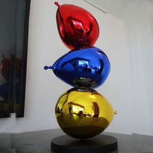 <span class=keywords><strong>Sculpture</strong></span> de ballon en métal à vendre, en acier inoxydable fait à la main, <span class=keywords><strong>sculpture</strong></span> de ballon d'art populaire moderne en or, décoration de la maison plaquée - Product Image 4