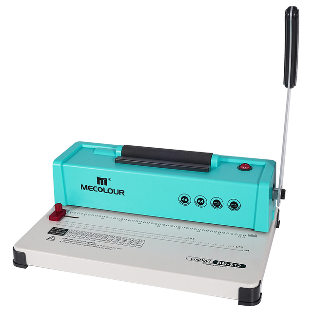 Mecolour 46-Hole Electric Wire Binding Machine for Office Book Binding with Adjustable Hole Margins Direct Factory Supply