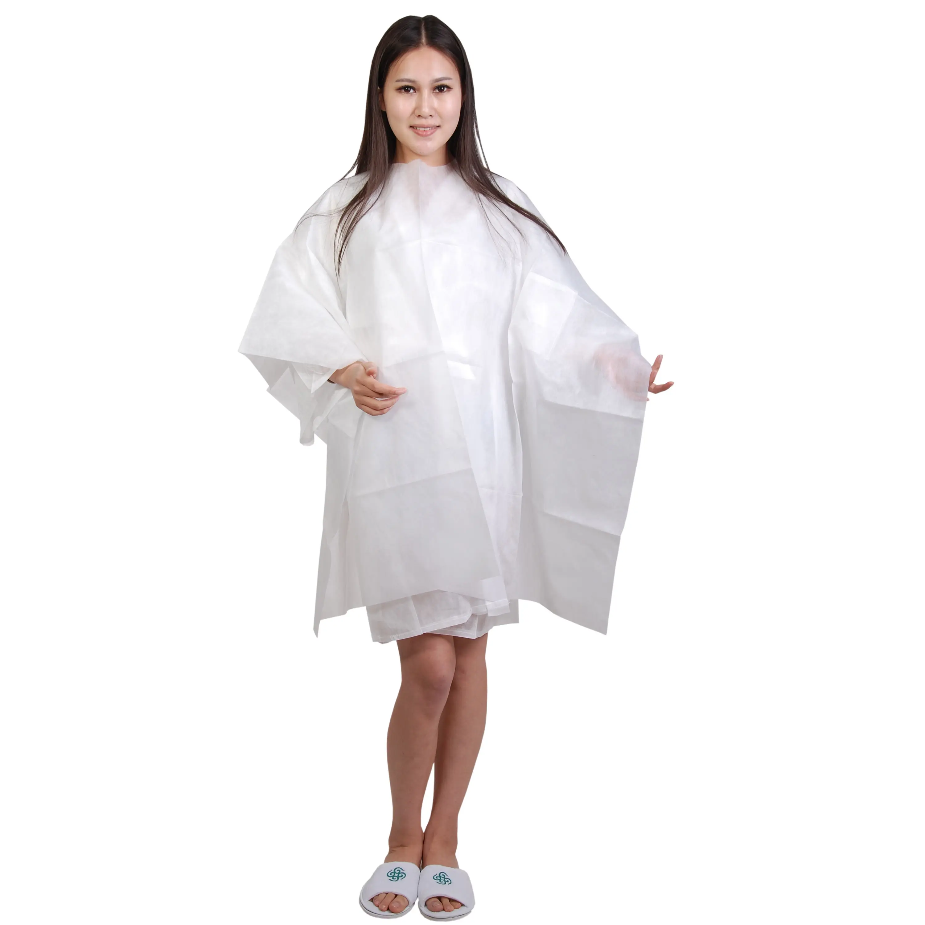 Atmungsaktives Einweg-Vlies-Spa Verwenden Sie Bade mäntel Kimono