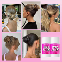 Bâton de cire pour cheveux rose durable et durable pour cheveux 2.7 oz adapté aux hommes et aux femmes Bâton de cheveux magique
