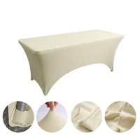 Nappe carrée extensible en polyester imprimé, épaisse, noire, 1,2 m/1,8 m, pour hôtels, restaurants, mariages