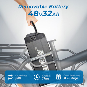Vélo cargo électrique Chamrider DT450 Pro, batterie grande capacité 48V50Ah, pneus larges anti-crevaison 20 pouces, vélo de banlieue électrique, stock UE - Product Image 5