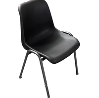 Chaise ergonomique empilable moderne et contemporaine en métal et PP, confortable pour le bureau, la salle à manger et la formation, idéale pour la maison et le bureau.