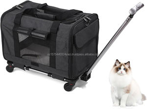Bolsa de Transporte Plegable para Mascotas, Caja de Transporte para Perros y Gatos, Bolsa de Transporte con Ruedas Extraíbles y Asa - Product Image 2