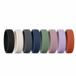 ชุดฝาครอบวงแหวน Earth Tone 8 ชิ้น สำหรับ Oura Ring 4 Gen 3, ชุดป้องกันซิลิโคนแบบเงียบ, สีโทนกลางสำหรับใช้ทุกวัน, ดีไซน์บางสวมใส่สบาย - Product Image 1