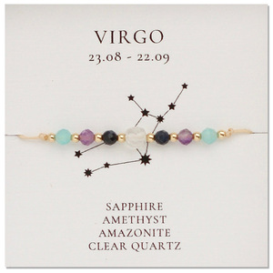 Bracelet minimaliste astrologique 12 <span class=keywords><strong>mois</strong></span>, bracelet en perles de saphir, cadeau d'anniversaire <span class=keywords><strong>horoscope</strong></span> pour femmes - Product Image 5