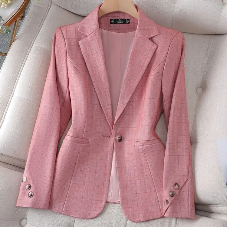 Sıcak satış yüksek kalite ofis kadın takım elbise ceket 2023 kadın Slim Fit Suit Coat uzun kollu takım Coat kadınlar
