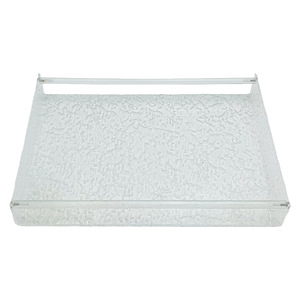 Bandeja Rectangular Acrílica 41x30x5.5cm con Diseño de Ondas de Agua para Uso Decorativo en Sala de Estar - Product Image 3