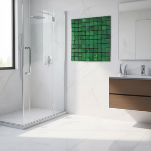 Piastrelle in gres porcellanato 300 x 300 mm Verde lucido smaltato per pareti di bagni, uso interno ed esterno - Product Image 2