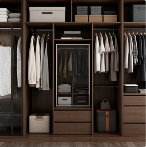 <span class=keywords><strong>Armarios</strong></span> de Madera con Puertas Corredizas <span class=keywords><strong>a</strong></span> Precio Económico, Muebles Modernos para Dormitorio, Juego Completo de Madera Contrachapada Laminada con Melamina, Diseño de Armario - Product Image 4