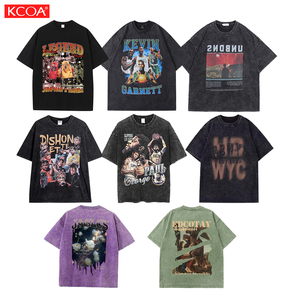 Bán Buôn 230gsm Quá Khổ 100% Rửa Bông T-Shirt Người Đàn Ông Chất Lượng Cao Tùy Chỉnh Đồ Họa Cổ Điển Axit Rửa T Áo Sơ Mi - Product Image 3