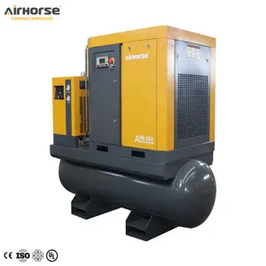 7.5KW 10HP 20HP 8 bar Low Noise Air-cooled Screw Rotary Air Compressor 300L All In One For Packing Machine