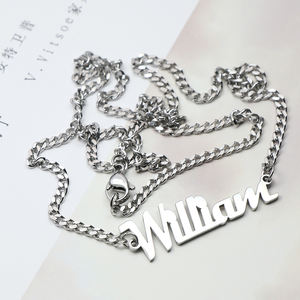 Collar <span class=keywords><strong>de</strong></span> <span class=keywords><strong>Cadena</strong></span> Cubana Minimalista <span class=keywords><strong>de</strong></span> Plata <span class=keywords><strong>de</strong></span> 3 mm, <span class=keywords><strong>Nombre</strong></span> Personalizado, Letra Personalizada, Acero Inoxidable, <span class=keywords><strong>Oro</strong></span>, Regalo <span class=keywords><strong>de</strong></span> Cumpleaños para Hombres y Mujeres - Product Image 5