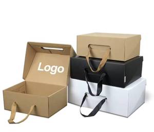 Bolsa de Cartón Corrugado Personalizada al por Mayor, Caja para Ropa, Ropa Interior y Zapatos con Asa de Cinta - Product Image 1