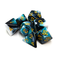 Prix d'usine – Ensemble de dés polyédriques carrés en résine personnalisés pour D&D – Écologique et durable – Ensemble complet de 7 pièces avec lancer équilibré