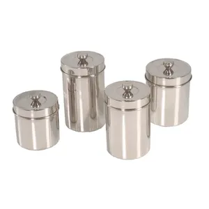 Stainless steel 4 pc Canister Set for kitchen storage Usage
