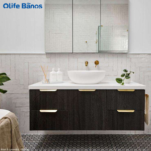 Comodino da <span class=keywords><strong>bagno</strong></span> <span class=keywords><strong>in</strong></span> <span class=keywords><strong>legno</strong></span> <span class=keywords><strong>moderno</strong></span> con lavabo a strisce elemento personalizzabile lavello mobili per il <span class=keywords><strong>bagno</strong></span> - Product Image 1