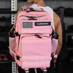 Sac à dos de randonnée et de fitness personnalisé en usine, grand modèle bleu foncé 45L pour athlètes - Product Image 1