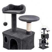 Arbre à chat double extra haut avec échelle et griffoir en sisal, directement de l'usine