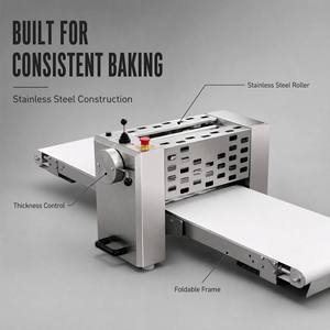 Laminoir à pâte commercial de table en acier inoxydable pour pâtisserie, croissants danois - Product Image 6