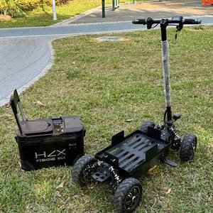 2000W çift motorlu lityum pil 4 tekerlekli tepsi araba elektrikli Scooter elektrikli balıkçılık arabaları arka kamyon kargo EBike - Product Image 2