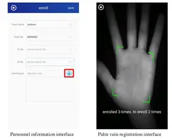 HFSecurity VP05 hazır yazılım <span class=keywords><strong>Android</strong></span> WIFI USB Touchless erişim kontrolü Palm ven tarayıcı - Product Image 3