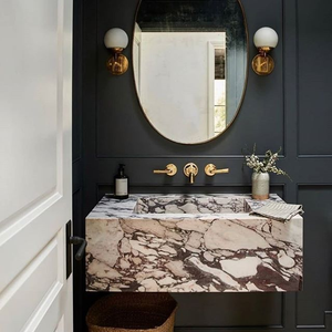 Lavabo en marbre Calacatta Viola pour la décoration de la salle de bain - Product Image 4