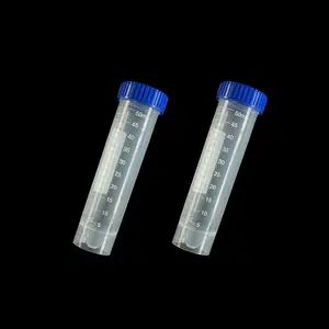 Matériau PP tube de centrifugeuse de test de laboratoire médical micro à fond conique stérile de 50 ml avec bouchon à vis
