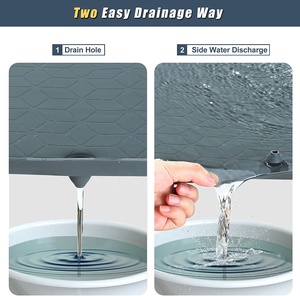 Customizable <b>Sink</b> Mat Waterproof Eco-Friendly 34x22in Silicone Kitchen Bathroom Cabinet <b>Liner</b> Protector Drip Tray Easy Drainage - Product Image 4