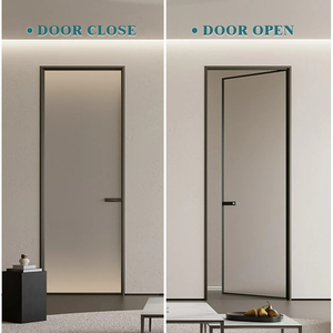 Puerta Secreta Oculta Invisible para Habitación <span class=keywords><strong>de</strong></span> Hotel MATAI, Moderna, Resistente, con Bisagras Ocultas, Apertura por Empuje, Marco Estrecho, Impermeable - Product Image 1