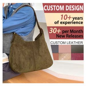 New Design Retro PU Leather Shoulder Bags Women Simple Plain Wholesale <b>Handbags</b> Ladies Fashion Bucket Bag - Product Image 1