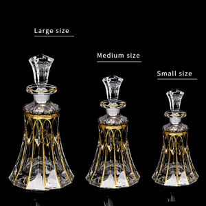 Bouteille de luxe en verre doré de 580ML, bouteille de parfum en verre cristal, carafe à <span class=keywords><strong>vin</strong></span> - Product Image 2
