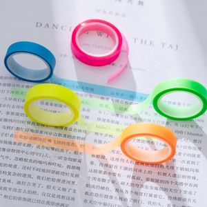 Hengxin <b>Small</b> Tape Glow-line Transparent and Fluorescent Washi Tape Colorful Self Adhesive Sticky Notes - Product Image 2