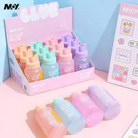 Colle liquide transparente couleur macaron, écologique et lavable, pour loisirs créatifs enfants, école, bureau, papeterie, logo OEM