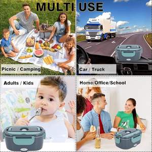 2026 New Style Food Warmer Food <b>Heater</b> Portable <b>Electric</b> Lunch Boxes for Car Truck Office 3 in 1 Christmas Luxury Space - Product Image 3