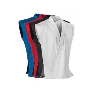 Costumes de karaté pour hommes faits sur commande nouveau style d'uniforme de karaté sans manches tissu en coton original logo personnalisé entraînement sportif - Product Image 2