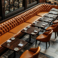 Meubles de luxe pour bar, club, bistro, contreplaqué, restauration rapide, hôtel, restaurant, banquette, banquette, canapé, table à manger, ensemble pour restaurant