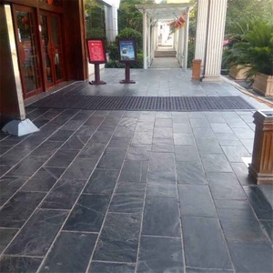 Vente chaude Produits de décoration en pierre de jardin Carrelages de sol extérieurs en pierre <span class=keywords><strong>calcaire</strong></span> noire avec finition antidérapante - Product Image 3