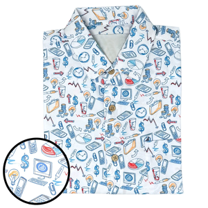 Diseño gratuito Impresión completa Verano 4 vías Tela elástica Manga corta Hombres Botón Abajo Collar Camisa hawaiana Camisas de playa tropical - Product Image 1