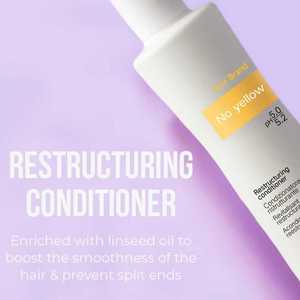 Marque privée <span class=keywords><strong>Shampooing</strong></span> et soin capillaire sans jaune Après-shampoing en profondeur restructurant pour cheveux gris, super éclaircis ou décolorés. - Product Image 2
