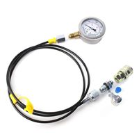 Pression hydraulique pour kit de couplage 40MPA 6000PSI avec 1 manomètre, 1 pour tuyau et 2 raccords pour pièces d'excavatrice