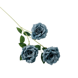 Roses artificielles à 3 têtes, tige unique, bouquet de roses diamant, décoration de mariage et de maison, fleurs de 65 cm - Product Image 5