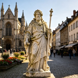 Grande Sculpture Personnalisée en Marbre pour Église, Extérieur et Intérieur, Thème Déesse des Quatre Saisons et Père Saint, pour Jardin, Villa, Décoration Européenne - Product Image 1