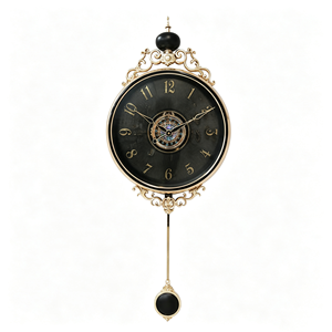 <span class=keywords><strong>Orologio</strong></span> da Parete Vintage di Lusso con <span class=keywords><strong>Pendolo</strong></span> - Decorazione Moderna di Lusso per Soggiorno, Ingresso, <span class=keywords><strong>Orologio</strong></span> da Parete Silenzioso Senza Ticchettio - Product Image 2