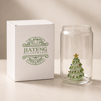 Verre à boire en borosilicate de haute qualité pour Noël, gobelet résistant à la chaleur, tasse à eau pour cadeau de fête