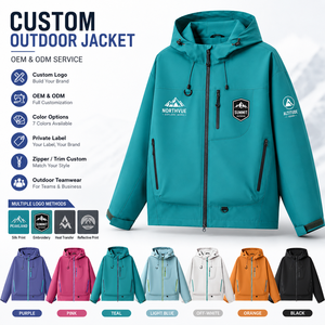 Chaqueta Impermeable y Cortavientos Personalizada para Exteriores con Cremallera Suave para Senderismo, Camping y Uniformes Corporativos - Product Image 1